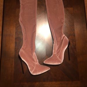 Casadei over the knee Velvet boots
